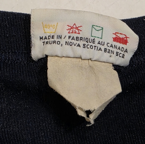 Vintage Stanfields Chilgard Long Sleeve Thermal Shiry Navy Blue Mens Sz M-Large - Picture 3 of 6